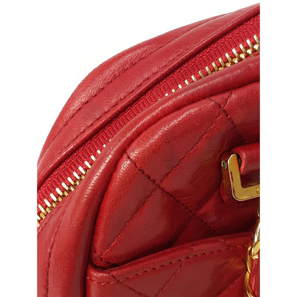 Chanel Matelasse Chain Shoulder Bag Red - Picture 5 of 9